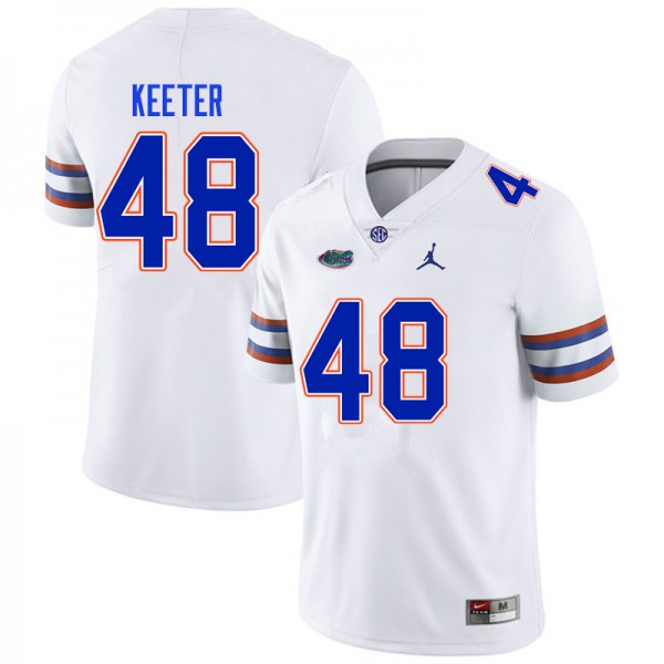 Men #48 Noah Keeter Florida Gators College Football Jersey White